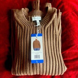 NWT Jessica Simpson Ladies' Ribbed Sweater in Brown Large